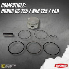 KIT PISTON COMPLETO HONDA CG125/NXR 125/FAN (0.25) W.STANDARD - tienda online