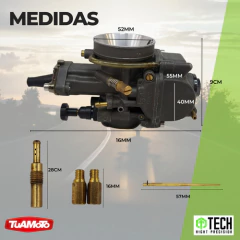 Imagen de CARBURADOR UNIVERSAL 2/4 TIEMPOS 34MM CON POWER JET TECH