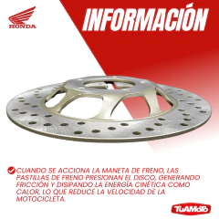 Imagen de DISCO DE FRENO DELANTERO HONDA WAVE 100 / WAVE 110 (13/17)