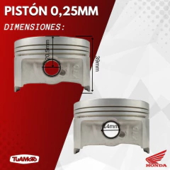 PISTON 0.25 HONDA CB 190 - Tuamoto Mayorista