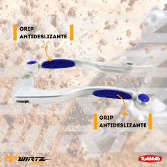 Imagen de SET MANIJAS CON GRIP AZUL XTZ 125 2014/21 WIRTZ