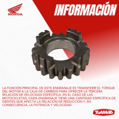 Imagen de ENGRANAJE PRIMARIO DE TERCERA 20D HONDA XR 125L