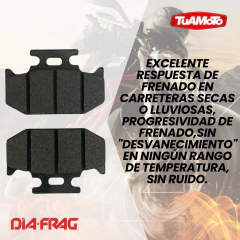 Imagen de PASTILLA DE FRENO TRASERA XTZ 250/FAZER 250 - DIAFRAG
