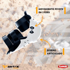 Imagen de RODILLERA ARTICULABLE WIRTZ ELEVATE BLANCA/NEGRA