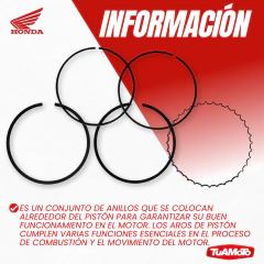 Imagen de AROS DE PISTON 0.25 HONDA TWISTER/TORNADO