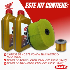 Imagen de KIT SERVICE FILTROS ORIGINAL Y ACEITE HGO SEMI SINTETICO CRF 250R 14/17