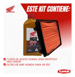 KIT FILTRO AIRE ORIGINAL Y ACEITE HGO SEMI SINTETICO XR 150 - comprar online