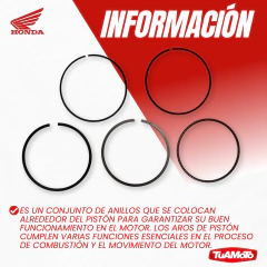 Imagen de AROS DE PISTON 0.25 HONDA CG 150 TITAN/NXR 150 BROS