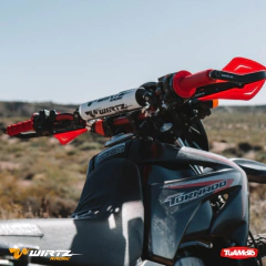 Imagen de CUBRE MANOS SHOCK METAL, ALMA ALUMINIO WIRTZ ROJO/NEGRO