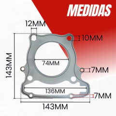 JUNTA TAPA DE CILINDRO HONDA CBX 250 TWISTER / TORNADO