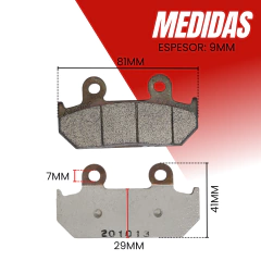 PASTILLS DE FRENO DELANTERAS HONDA CBR 600 F/ F2 AFRICA TWIN 750