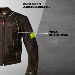 CAMPERA CORDURA BASE CON PROTECCIÓN NEGRO FLUO STAV