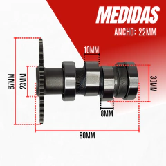 ARBOL DE LEVAS HONDA ELITE 125 2014-2017