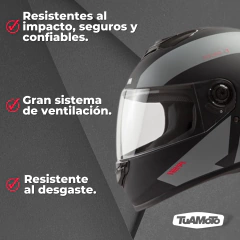 CASCO INTEGRAL HAWK RS1 T-RACER NEGRO GRIS/FUCSIA FLU MATE