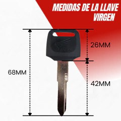 LLAVE VIRGEN HONDA CBX 250 TWISTER/TORNADO 2006/2022 - comprar online