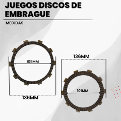 JUEGO DISCOS DE EMBRAGUE NX 400 FALCON VEDAMOTORS - comprar online
