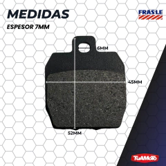 PASTILLA DE FRENO TRASERO BAJAJ ROUSER 135/ROUSER 220 PD/890 FRAS-LE - comprar online