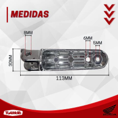 BASE PEDALIN DELANTERO DERECHO HONDA NC 700X/CB 190 - comprar online