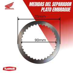 SEPARADOR PLATO EMBRAGUE HONDA XR 150L / NEW TITAN - comprar online