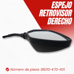 ESPEJO RETROVISOR DERERECHO HONDA CB 190 - comprar online