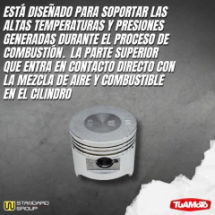 KIT PISTON COMPLETO CABEZA PLANA BIZ/WAVE 50MM (0.25) W.STANDARD - comprar online