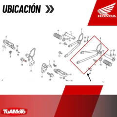 SOPORTE DE PEDALIN TRASERO IZQUIERDO HONDA XR 150 - Tuamoto Mayorista