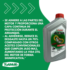 CASTROL SEMI-SINTETICO ACTEVO 20W50 1LTS CAJA X16 en internet