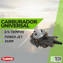 CARBURADOR UNIVERSAL 2/4 TIEMPOS 34MM CON POWER JET TECH en internet