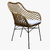 Silla Palopo De Madera Con Base De Metal Y Rattan Natural - comprar en línea