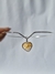 Choker rígida pingente coração Pedra Natural Citrino - Prata 925