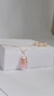Conjunto brinco e pingente Pedra Natural Bruta Quartzo Rosa Prata 925 - comprar online