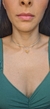 Choker rígida pingente coração Pedra Natural Citrino - Prata 925 na internet