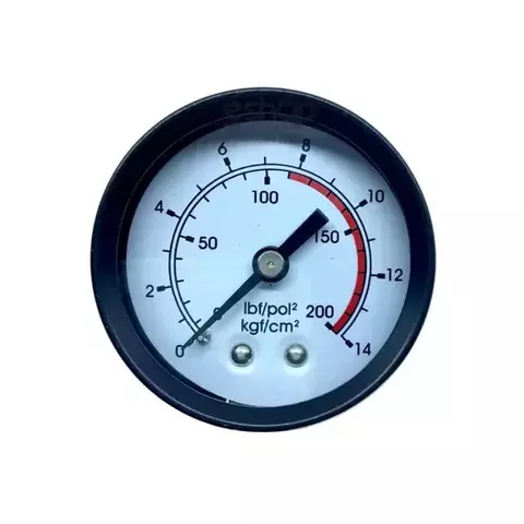MANÔMETRO HORIZONTAL 200PSI 1/4