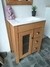 vanitory madera eucalipto mesada marmolina de lujo 61x37
