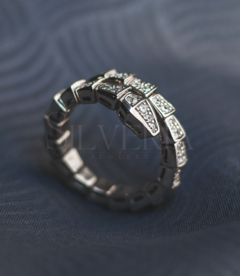 Anillo Serpiente con Zirconias