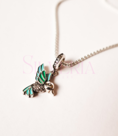 Dije Colibri estilo Pandora c/ Cadena