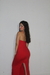 Vestido com transpasse no pescoço e fenda - Maha