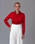 Camisa Cetim Vermelha Luxo - Mabi Elegance