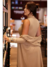 Imagem do Conjunto Vestido e Casaco outono inverno Raiane Nude Feminino Sofisticado
