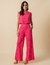 Conjunto Blusa e Calça Bordada Drakan Pink - comprar online