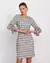 Vestido Feminino Tweed Manga Cúpula com Flor Outono Inverno - loja online