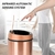 LIXEIRA AUTOMATICA ROSE GOLD GRANDE 12 LITROS SENSOR INTELIGENTE COZINHA BANHEIR - BUDEGAONLINE.COM.BR