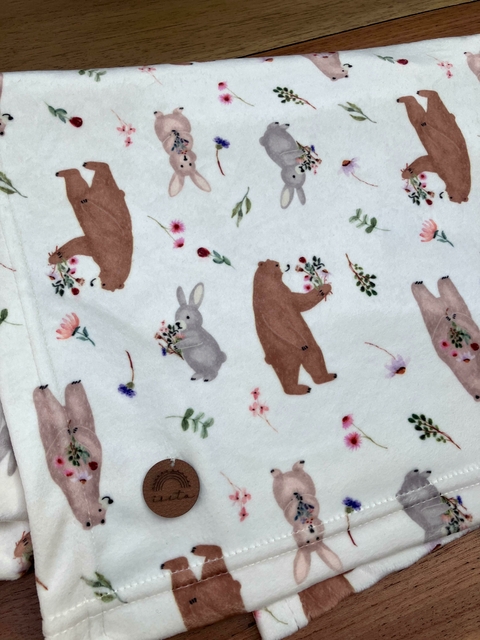 Manta Plush Ositos en Primavera