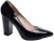 Imagem do Sapato Scarpin Salto Quadrado Verniz Preto