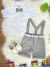 Imagem do Conjunto Social Camisa Branca e Short Susp. Gravata Cinza