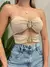 Cropped Feminino em Suplex sem Alças com Recortes e Fivelas Daiana Ref. 1406 Ta - loja online