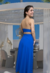 Vestido Azul Royal com Recortes e Fenda - comprar online