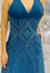 Vestido Seda Pura Bordado com Pedrarias - Look Q Brilha