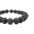 Pulseira Preta de Pedra Vulcanizada na internet