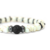 Vulcanized Black Stone / White Howlite Bracelet on internet